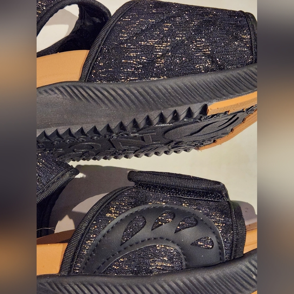 Elegant Black Glitter Women's Sandals - Picture 12 of 16